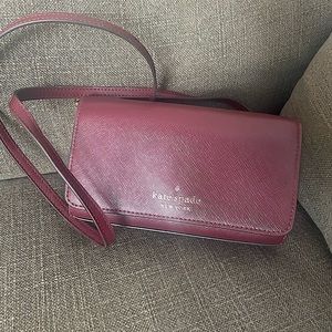 Kate Spade Maroon wallet crossbody